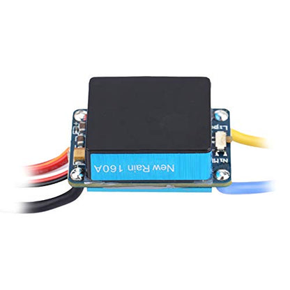 3S 160A Waterproof Brushed ESC, Electronic Speed Controller for RC Cars, High Performance ESC with 5V 1A BEC and T Plug, Durable Aluminum Alloy Case for 1/12 or Larger Scale RC Veh