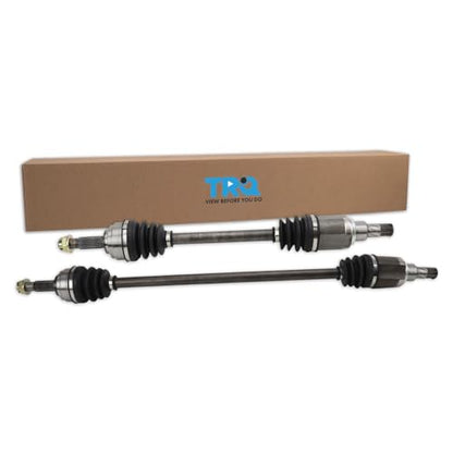 TRQ Front Left and Right CV Axle Assembly Set 2 Piece for 2012 Nissan Versa S SV SL CVT 2013-2014 Versa CVT 2014 Note SV 2015-2016 Note 2015-2019 S Plus 2017-2019 - style: CSA36021