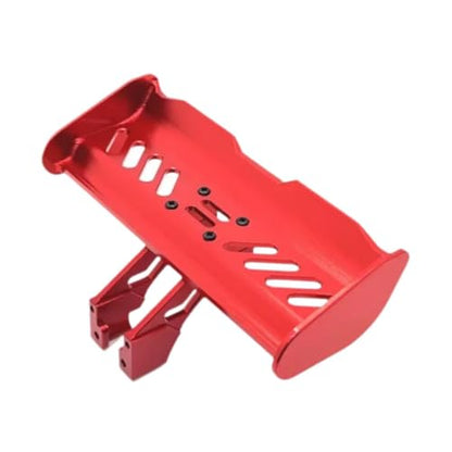 RC Tail Wing Aluminum Tail Wing Rear Spoiler Sturdy 1:14 1:12 Modification Tail Wing Bracket for 144001 124019 144016 4001R, Red - color: Red