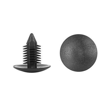 X AUTOHAUX 40pcs 9mm Hole Dia Plastic Bolt Rivets Fastener Rivets Bumper Retainer Clips Black for Car Front Rear Upper