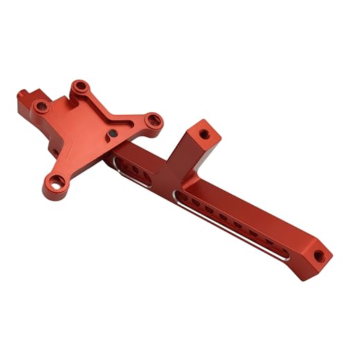 Aluminum Front Chassis Brace for 1/8 Sledge 4WD RC Truck (Red) | Alloy,95076-4,9520,Monster Truck,Upgrade Parts,CNC Machined,High Strength,Precision Fit,Wear Resistant - color: Red