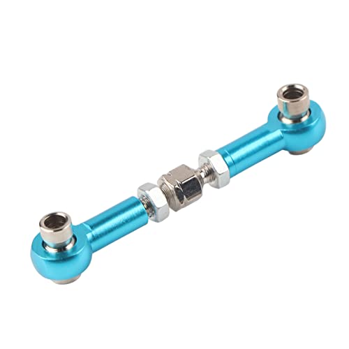 4Pcs Aluminum Alloy Steering Linkage Rods Upgrade Fit for HSP 94122 94123/10 RC Cars, Metal Arms Replacement Parts Red Blue - color: Blue