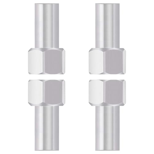 8-Pack M2 Wheel Nuts, Stainless Steel, Locking Hex | 2, 3, and 5mm extension lengths, compatible with 1/24 Axial SCX24 AXI90081 and FMS RC crawler models