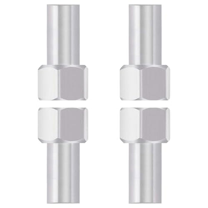 8-Pack M2 Wheel Nuts, Stainless Steel, Locking Hex | 2, 3, and 5mm extension lengths, compatible with 1/24 Axial SCX24 AXI90081 and FMS RC crawler models