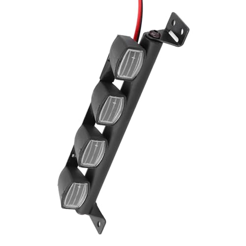 4pcs LED Roof Light Bar for /10 RC Crawler SCX10 TRX4 Defender, Universal Fit Plastic Model Car Accessory, Exquisite Design Service Life Strip Lighting Hobby Grade Kit Fans - size: 4 lights