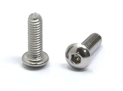 iexcell 100 Pcs M2.5 x 8mm Thread Pitch 0.45 mm Stainless Steel 304 Hex Socket Button Head Cap Screws Bolts Kit - size: M2.5 x 8mm