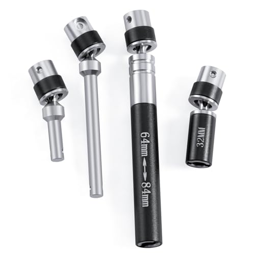 RCLIONS Stainless Steel RC Drive Shaft 32+64mm Driveshaft Upgrade for 1/24th AXIAL SCX24 AXI90081 Deadbolt AXI00004 4WD Rock Crawler Car Parts (Black) - color: Black
