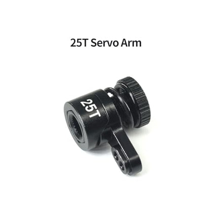 25T Servo Arm for ARRMA 1/18 Granite Grom/1/18 Typhon GROM/1/18 Mini LMT 4X4/1/18 UTB18 Capra Upgrade Parts (Black) - color: Black