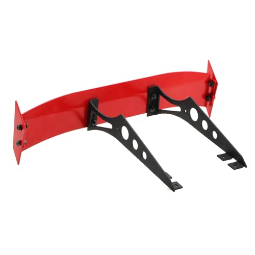 1/10 RC Car Spoiler, Aluminum Alloy Rear Wing, Universal Metal Tail Wing for 1/10 Scale On-Road Drift Racing Car, TT01,TT02,4-TEC, Red