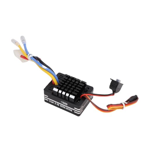 Aramox 80A Brushed Electronic Speed Controller, ESC with 6.5V5A BEC, for RC Car and Boat, Compatible with 540 550 Motors