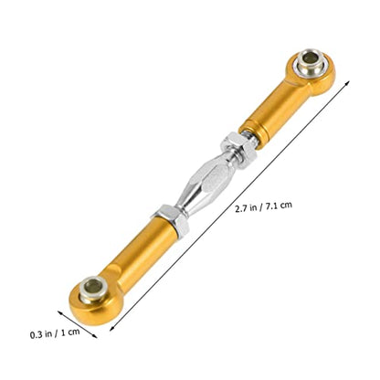 Toddmomy 6pcs Adjustable Turnbuckle Rod Kit Rod Links for Rc Truck CNC Machined Easy to Install - color: Yellow