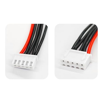 10PCS JST-XH 4S Balance Extension Cable, 3.9" 22AWG Silicone Lead Wire for LiPo Battery Charger, RC Balance Plug Connector Adapter - size: 4S