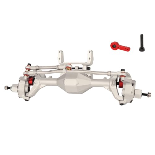 1/10 CNC Aluminum Alloy Integrated Front & Rear Portal Axle for SCX10 II Element Enduro GEN8 RGT EX86100 90046 90047 RC Crawler Upgrade Part (Silver)