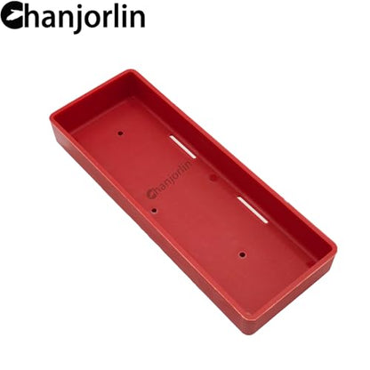 1/10 Crawler Car Battery Tray Case RC Hard Plastic Battery Box Accessories for 2S Lithium & 7.2V NiMH Battery Compatible with 1:10 Off Road Buggy Car Traxxas TRX4 Axial SCX10 II (Red) - color: Red