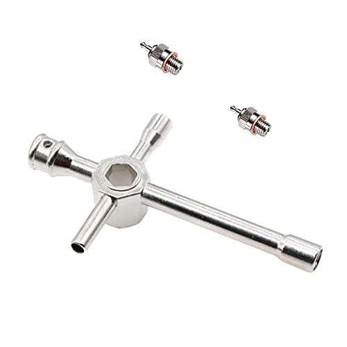 2pcs Duty Glow Plug N3/N4 Hot Spark Nitro Engine Parts Replacements for RC Car Truck gy, Strong Alloy, Weight Upgrade, Increased Performance, Cross Wrenches - N3 - color: N3
