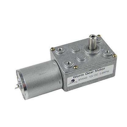 DC Worm Gear Motor 370WG 12V DC 0.6RPM Inversion Reducer for Automation Equipment - size: 12V, style: 0.6 RPM
