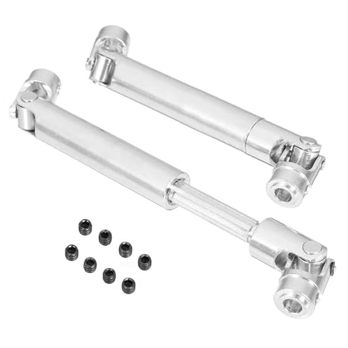 2Pack ShareGoo Universal Stainless Steel Centre Drive Shaft Dogbone 110mm-155mm Upgrade Compatible with Tamiya RC4WD D90 SCX10 SCX0016 Off-Road RC Crawlers Car