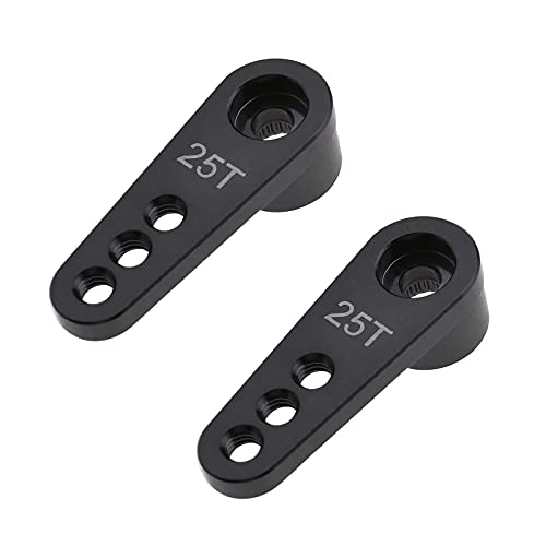 2X RC 25T Steering Servo Horn Arm 28mm Long 3 Holes M3 Thread for Remote Control Car Models 12mm 16mm 18mm Titanium Colour