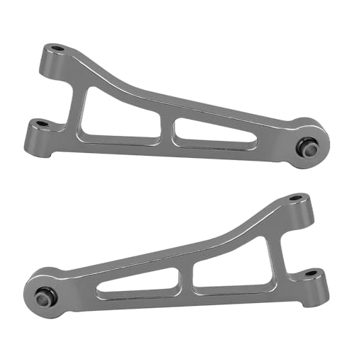 Aluminum Front Rear Swing Arm & Steering Knuckle C-Hub Kit Compatible with 1/14 MJX Hyper Go 14210 14209 H14BM RC Upgrade Parts (Gray) - color: Gray