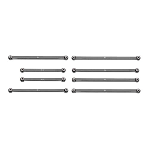Links Set Aluminum Linkage for Redcat 1/18 Ascent-18 Upgrade Parts RC Crawler Car (Titanium) - color: Titanium