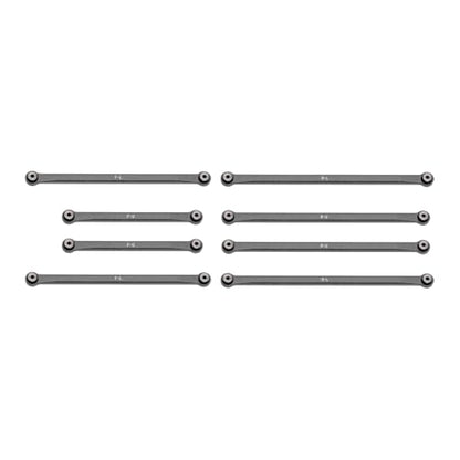 Links Set Aluminum Linkage for Redcat 1/18 Ascent-18 Upgrade Parts RC Crawler Car (Titanium) - color: Titanium