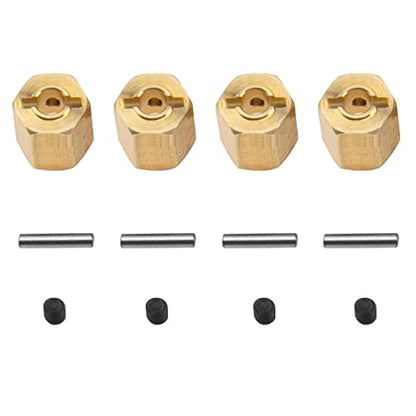 ShareGoo Brass 12mm Hex Wheel Hub Wheel Drive Hex Adapter Compatible with Axial SCX10 Wraith 90027 90046 Tamiya CC01 D90 Redcat Gen7 Gen8 1/10 RC Crawler (10mm Thickness) - size: 10mm Thickness