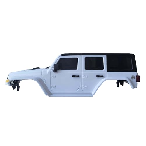 6.10 inches (155mm) Wheelbase Shell Hardtop Body Replacement Part for TRX4M Bronco Defender AX8560 1/18 RC Crawler Chassis (White) - color: White