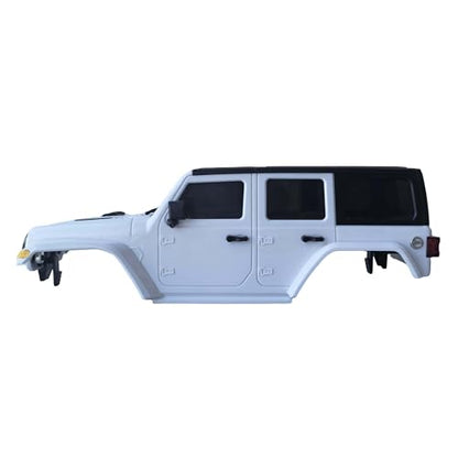 6.10 inches (155mm) Wheelbase Shell Hardtop Body Replacement Part for TRX4M Bronco Defender AX8560 1/18 RC Crawler Chassis (White) - color: White
