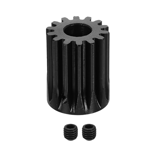 uxcell 1.5 Mod 14T Spur Gear 10mm Bore, 1045 Steel Pinion Gear Black Surface Treatment, 20°Pressure Angle, for Spur Rack and RC Model Car or Motor DIY - size: 1.5 Mod 14T, 10mm