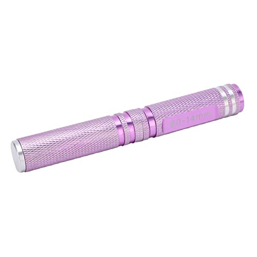 0-14mm Universal RC Reamer Hole Puncher with Aluminum Handle, Adjustable Drilling Tool for RC Car Body Shell, Includes Curved Scissor Set for Drone Tank Boat Helicopter (Purple) - color: Purple