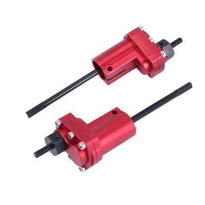 1/10 RC Crawler Aluminum Portal Front and Rear Axle Set for Axial SCX10 II 90046 90047 AR44 – CNC Alloy Axles with Steering Link Upgrade Parts for SCX10 Trucks (Red Rear Axle) - color: Red Rear Axle