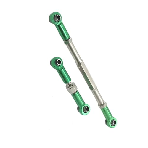 Front Rear Drive Shaft for WPL C14 B1 B14 B16 B24 B26 Steering Tie Rod Set for 1/16 rc Car Crawler Part 2pcs Metal Linkage Servo Link(Green) - color: Green