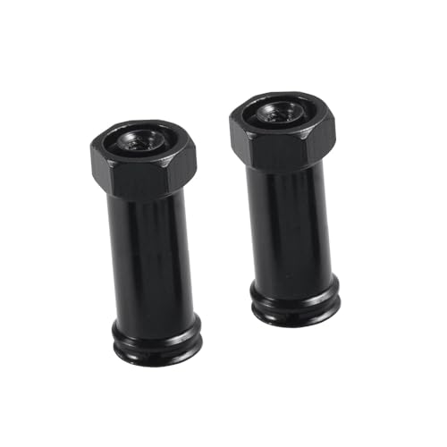 4Pcs/Set Aluminum 12mm Wheel Hex Hub Adapters 25mm/30mm Extension Hex Drive Adapter Combiner Compatible with 1/10 RC Crawler Axial SCX10 Wraith Upgrades (Black - 30mm Offset Extension) - color: Black - 30mm Offset Extension