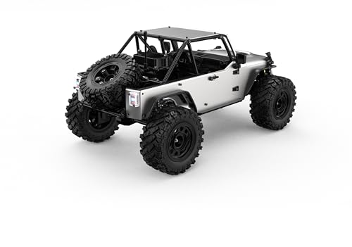 Helidirect MJX H12Y+ 1/12 Scale RC Car High-Torque 3650 Brushless BLDC Motor Aluminum Shell 12km/h 4WD RC Rock Crawler Off-Road All Terrain Model for Adults (Silver (H12Y+)) - color: Silver (H12y+)