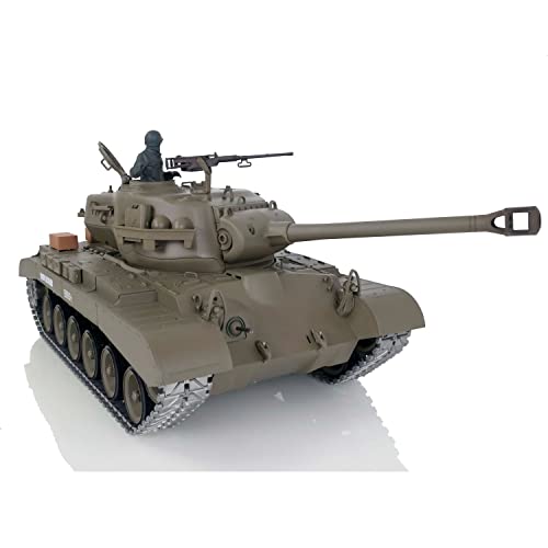 TOUCAN RC HOBBY US in Stock Henglong 1/16 Scale 7.0 Upgraded M26 Pershing RTR RC Tank 3838 Metal Tracks BB Airsoft that Shooting BB Bullets - color: Upgraded