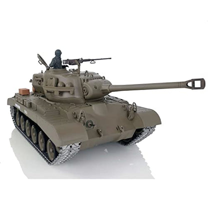 TOUCAN RC HOBBY US in Stock Henglong 1/16 Scale 7.0 Upgraded M26 Pershing RTR RC Tank 3838 Metal Tracks BB Airsoft that Shooting BB Bullets - color: Upgraded