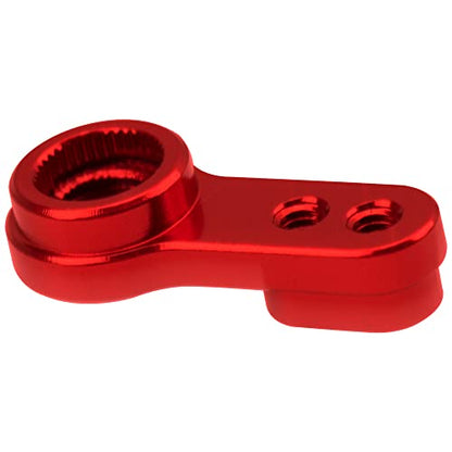 2Pcs ShareGoo Aluminum FCX24 Servo Arms RC Steering Servo Horn Compatible with FMS FCX24 1/24 RC Car (Red) - color: Red