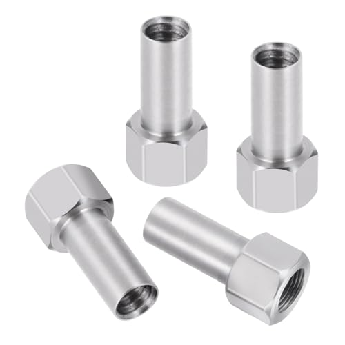 20Pcs Stainless Steel M2.5 Extended Long Wheel Nuts 2/3/4/5/6mm | Upgrade Parts, For 1/18 Tra-xxas TRX4M Defender Bronco K10 High Trail F150, RC Crawler Car