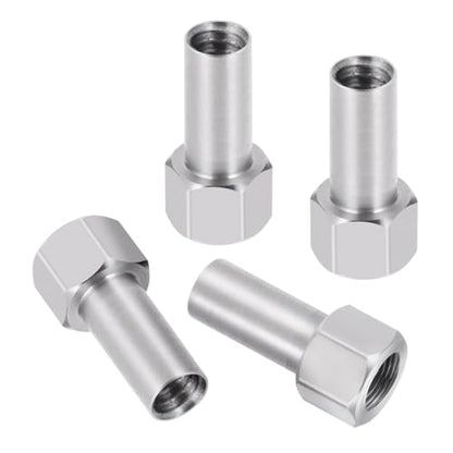 20Pcs Stainless Steel M2.5 Extended Long Wheel Nuts 2/3/4/5/6mm | Upgrade Parts, For 1/18 Tra-xxas TRX4M Defender Bronco K10 High Trail F150, RC Crawler Car