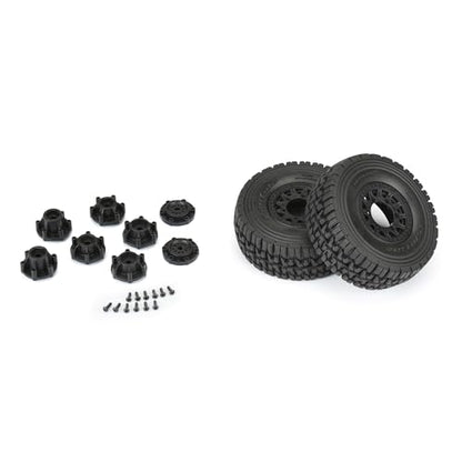 Pro-line Racing Mirage TT 2.2"/3.0" Belted SC Tires Mounted on Raid Black 6x30 Removable Hex 12mm & 14mm Wheels 2 PRO1024811
