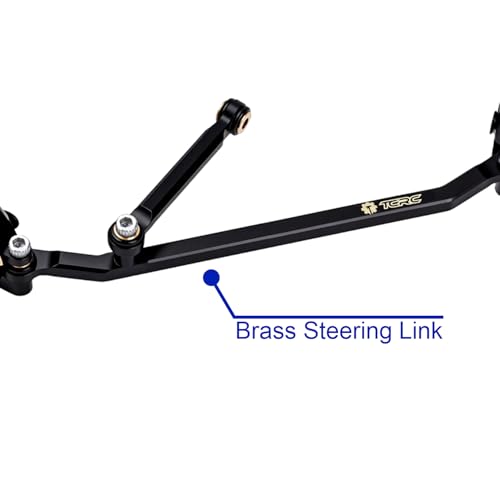 Brass Front Steering Knuckles w/Adjustable Steering Block Weights&Steering Link 19g/Set for Redcat Ascent-32 1/32 RC Crawler Car Upgrades,Black Coating