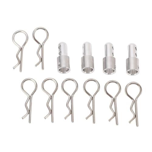 Kit with 8 Retainer Clips, Adjustable Body Shell Column Holders for MJX 1/14 Scale RC Car 14301/14302/14303/H14BM/14209/14210 Hobby Replacement Parts