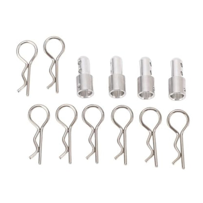 Kit with 8 Retainer Clips, Adjustable Body Shell Column Holders for MJX 1/14 Scale RC Car 14301/14302/14303/H14BM/14209/14210 Hobby Replacement Parts