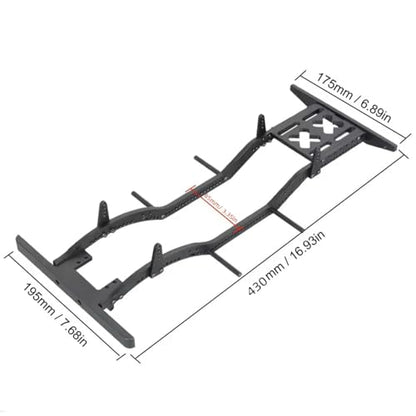 RC Car Frame Parts For Axial For SCX10 D90 TF2 B5 1/10 Metal Chassis Set Rails Frame With Shock Towers For Leaf Springs Mounting Holes RC Crawler Upgrade