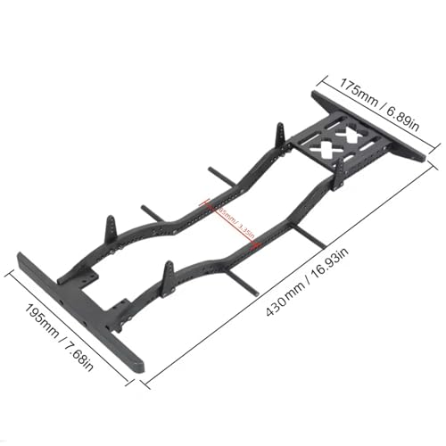 RC Frame Parts For Axial For SCX10 D90 TF2 B5 1/10 Metal Chassis Set Rails Frame With Shock Towers For Leaf Springs Mounting Holes RC Crawler Upgrade