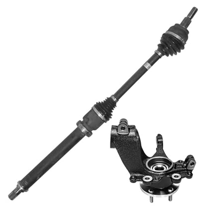 Detroit Axle - Front Right Steering Knuckle CV Axle Replacement | for 2012-2018 Ford Focus 2.0L w/Automatic Dual Clutch Transmission - size: 2UX47871/Pair