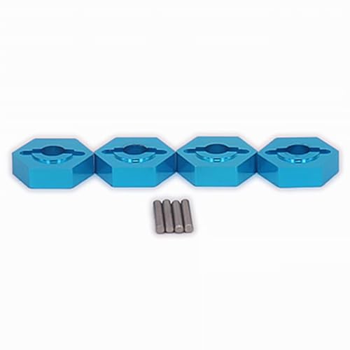 Parts For Traxxas For Slash TS1610 7154 1/16 Alloy Wheel Hub Adapter Rc For Hobby Car 12mm Hex Diameter 4mm Thickness Monster Truck For Buggy(Blue) - color: Blue