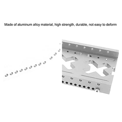 Aluminum Alloy RC Car Chassis Frame Set, 1/10 RC Chassis with Front Rear Bumpers, Heavy Duty Metal Frame for SCX10 D90 1/10 RC Crawler, Upgrade Kit with Mounting Screws Accessories (Silver) - color: Silver