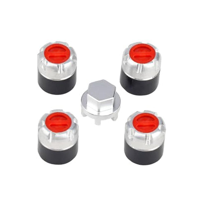 4PCS TGCWENG M4 CNC Aluminum Alloy RC Wheel Hex Nuts with Tools Suitable for TRX4 Axila SCX10 Redcat HSP Etc 1/10 RC Crawler Car (Red) - color: Red