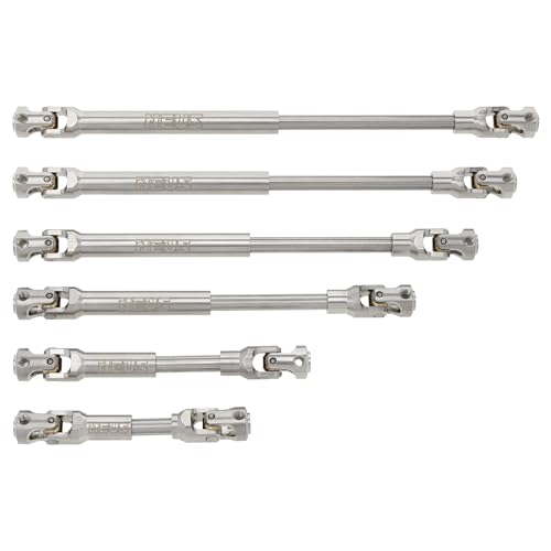 MEUS RACING Universal Driveshaft for SCX10 SCX10 II Wraith TRX4 1/10 RC Crawler Upgrades Parts, 96-143mm - size: 96-143mm